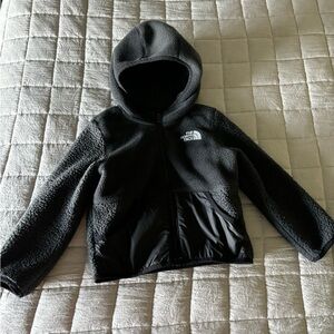 The North Face zip up fleece with hood 3T